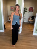 Denim Date & Pearls