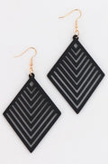 Black Chevron Earring