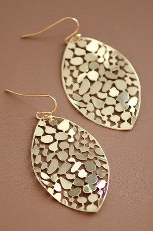 Metal Leaf Earrings