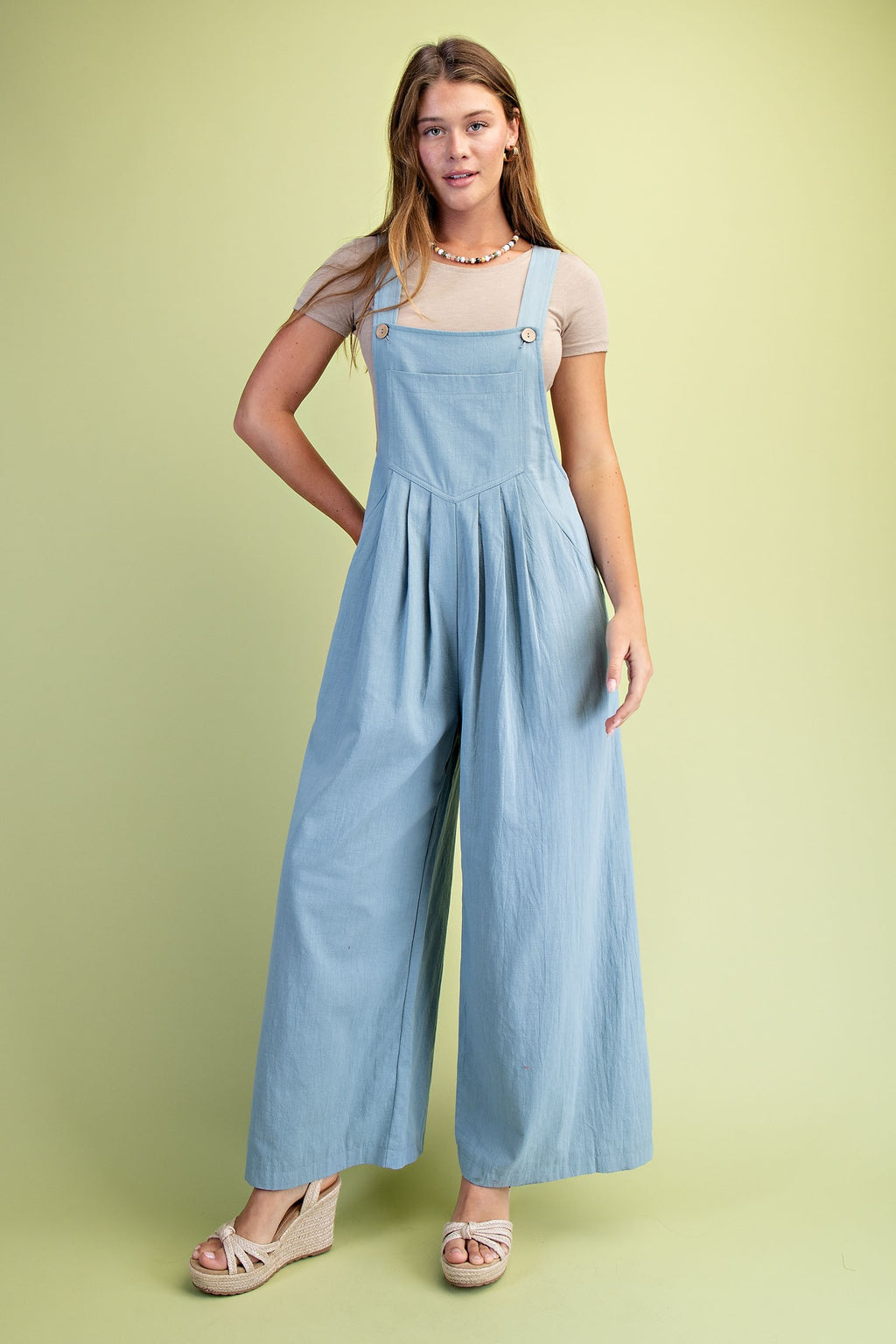 Pintuck Overall with Pockets