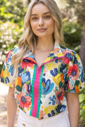 Watercolor Print Blouse