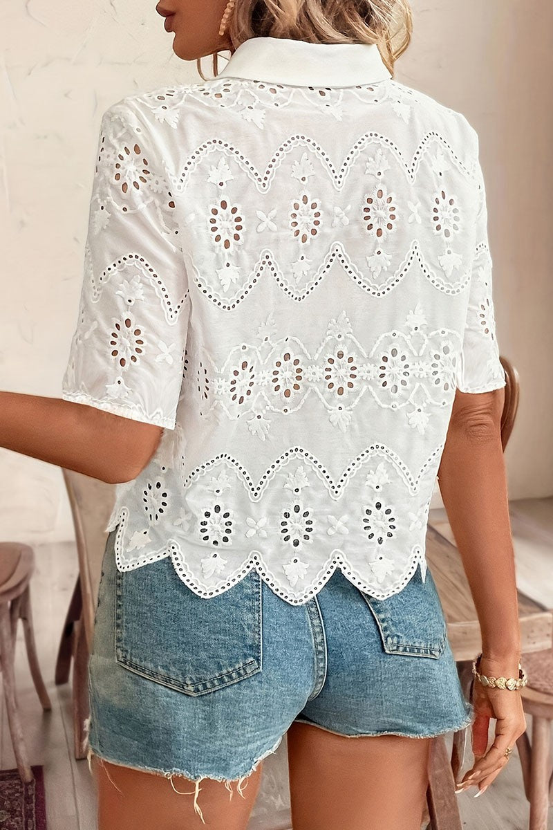 Ivory Eyelet Blouse