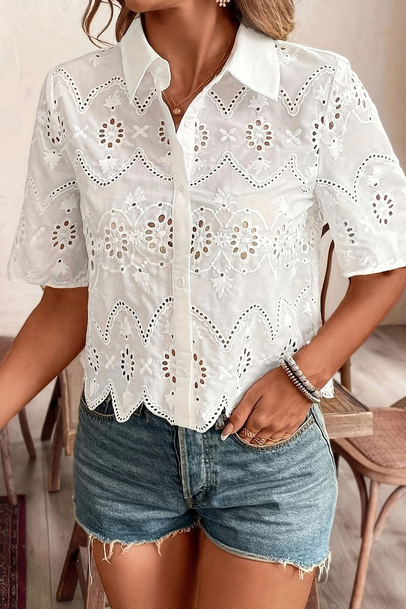 Ivory Eyelet Blouse