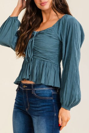 Teal Time Top