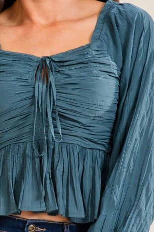 Teal Time Top