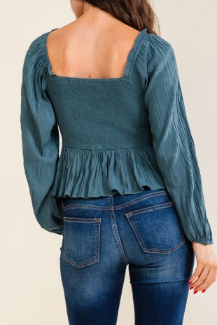 Teal Time Top