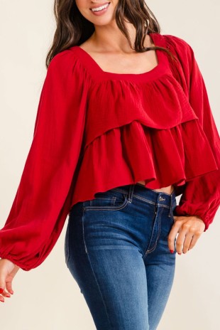 Tiered Ruffle Blouse