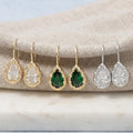 Teardrop Bezel Earring