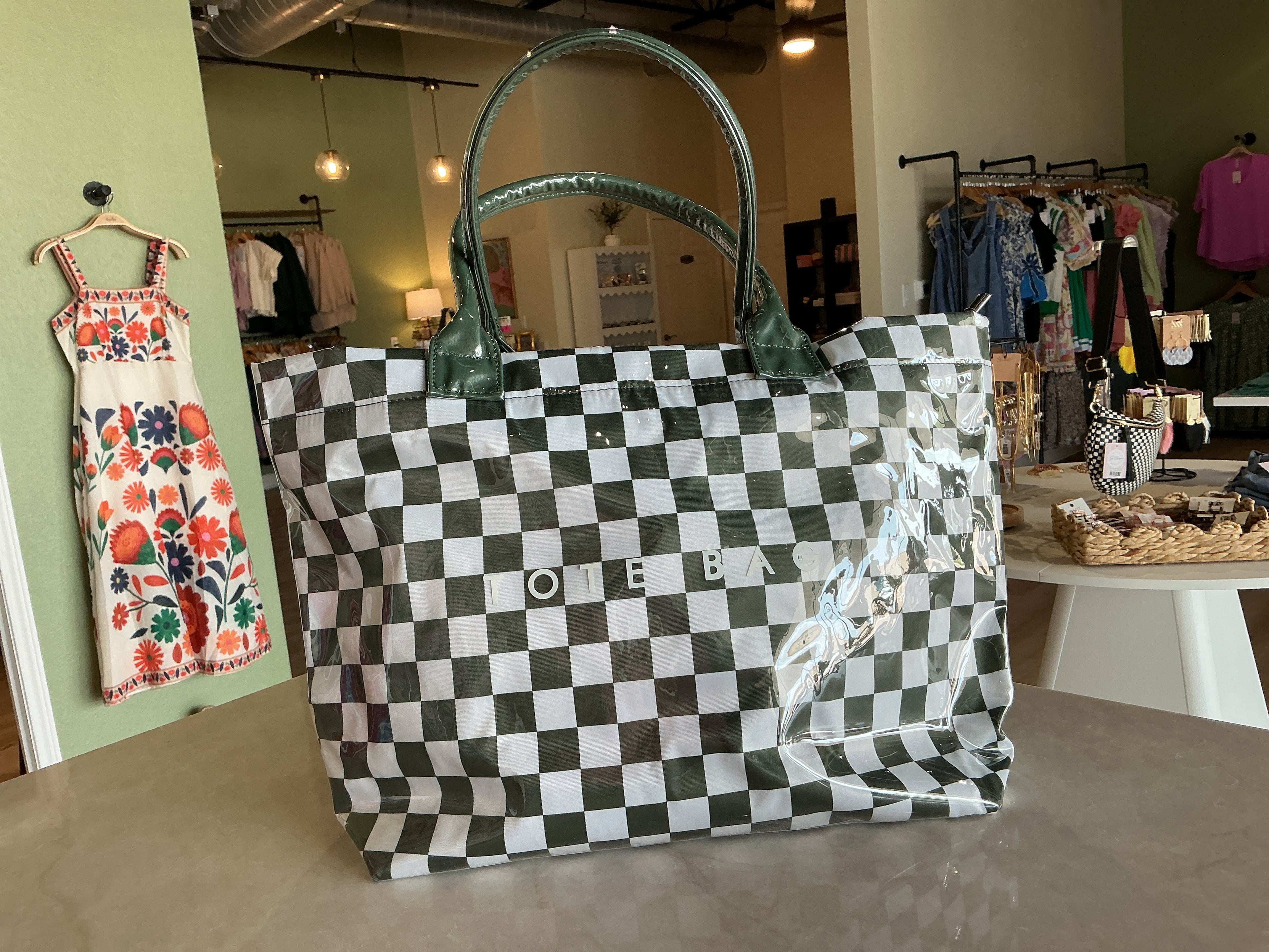 Checker Tote Bag