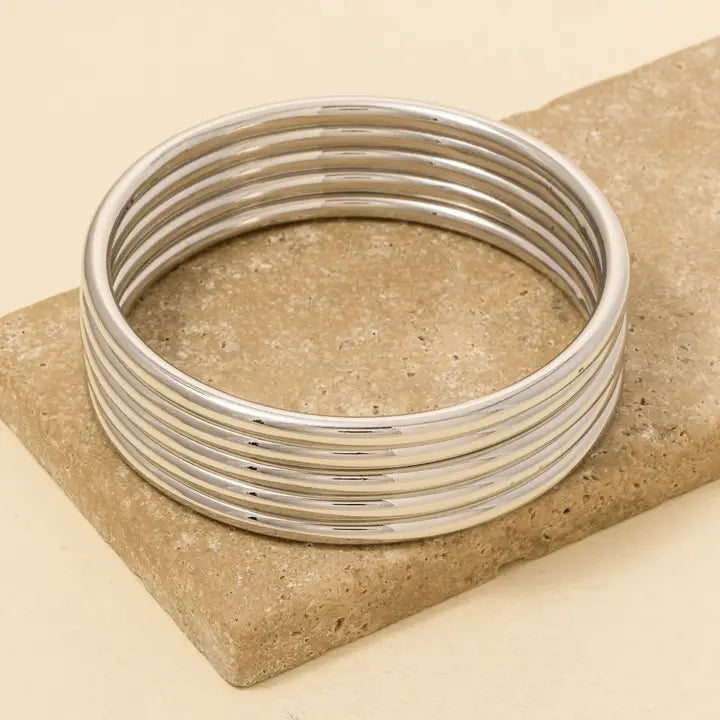 Silver Bangle Set